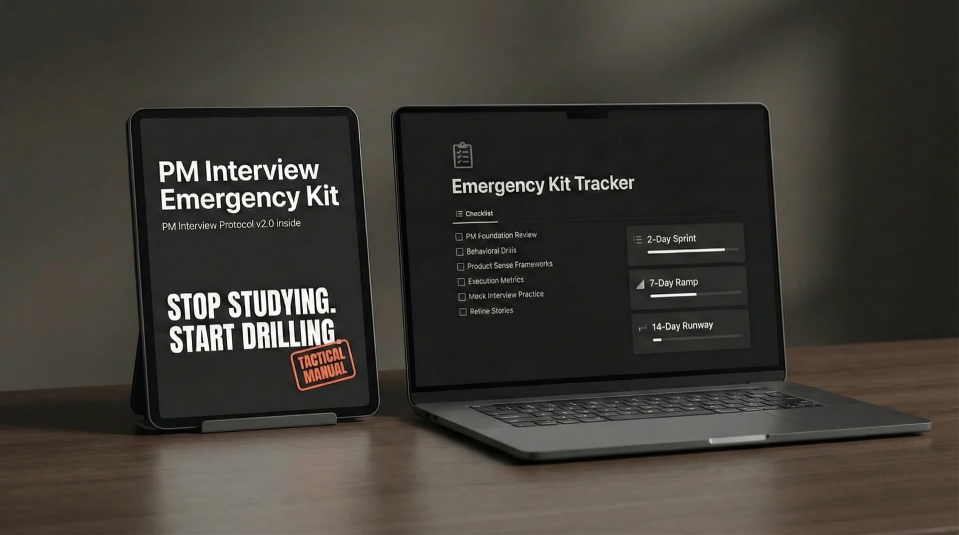 PM Interview Emergency Kit - PDF and Notion Tracker preview